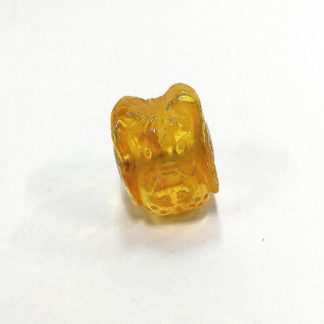 Carved Amber Dog Face