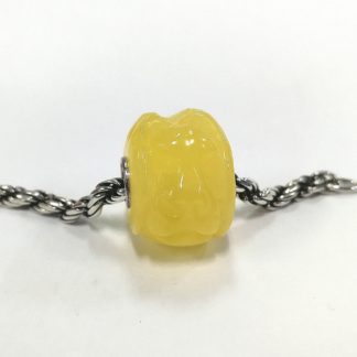 Carved Amber Dog Face