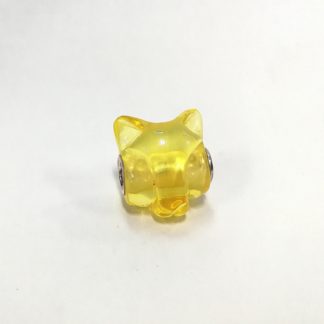 Carved Amber Fox Face
