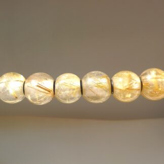 Ball Shaped Gold Rutilated Quartz