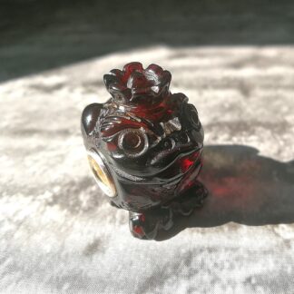 Amber Carved Frog Prince