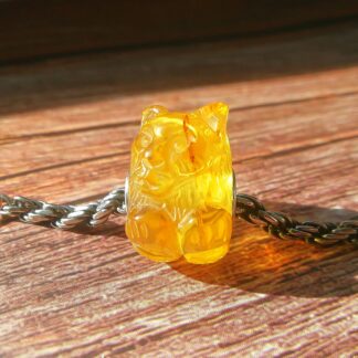 Carved Amber Cat