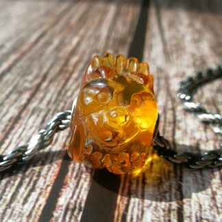 Carved Amber Triceratops 5