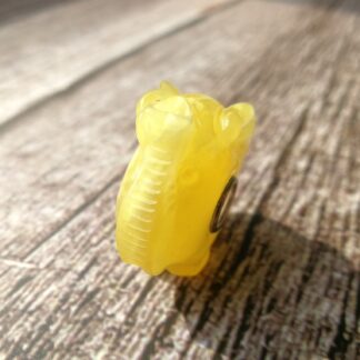 Carved Amber Elephant