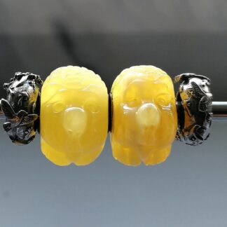 Carved Amber Hedgehog